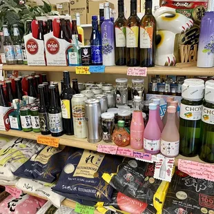 Misc wines, beer, Chu-Hi and bags of rice