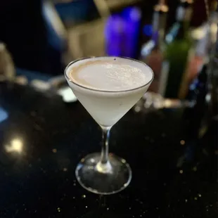 a martini in a martini glass