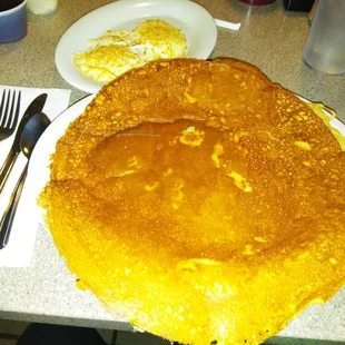 Giant pancake is the specialty of the house