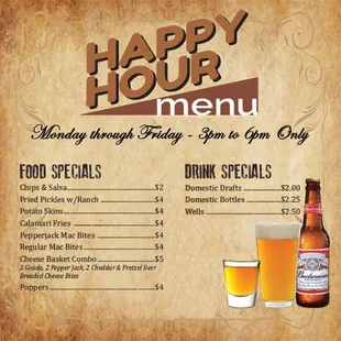 happy hour menu