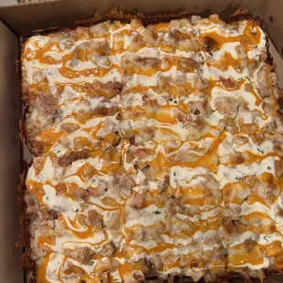 Buffalo chicken square