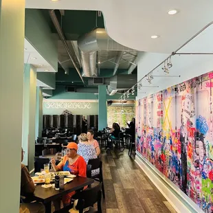 people eating in a restaurant