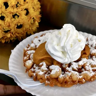 Pumpkin creme funnel cake