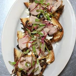 a plate of food on a table