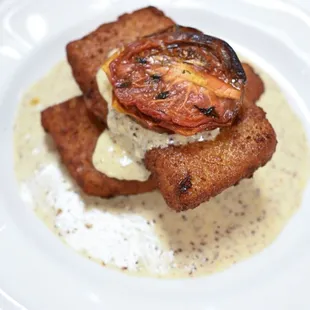 a plate of food on a table