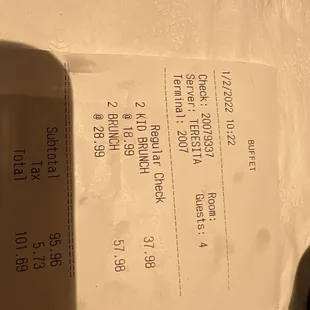 Buffet prices