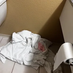 The same towels we had since the first day we checked in till we checked out that room service never came and got