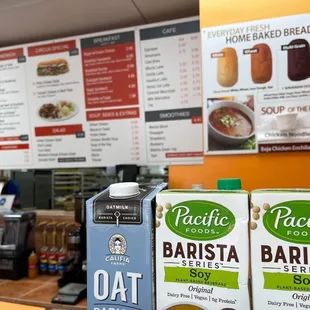 a variety of food items