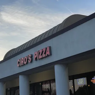 the front of the restaurant