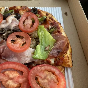 The onions underneath when we went to eat the pizza were also HUGE chunks!