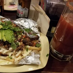 Loaded Fries with Michelada (Negra Modelo)