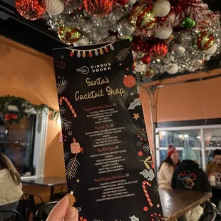 Santa's Cocktail Shop 2022 Menu