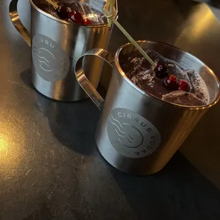 Spiced Cranberry Mules