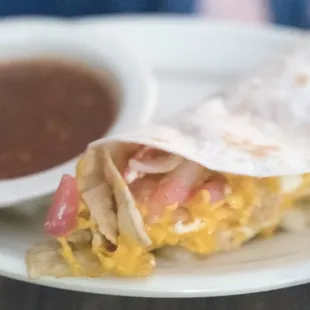 Migas taco with salsa