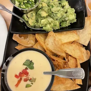 Texas Queso and Custom Chunky Guacamole