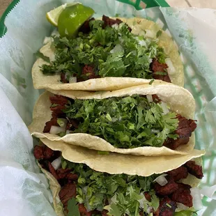 Beef fajita tacos