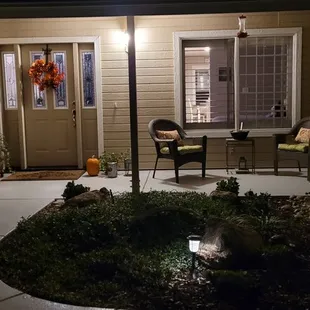 Completed front patio.