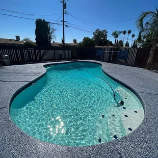"Touch of Blue" Flake Pool Deck