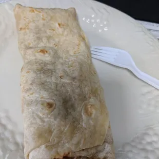Cheese and bean burrito