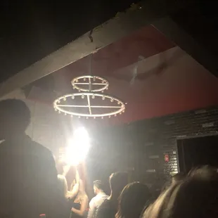 a crowd of people at a party