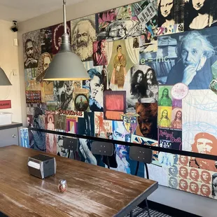 a table with a laptop on it