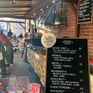 Outside ordering and cooking area