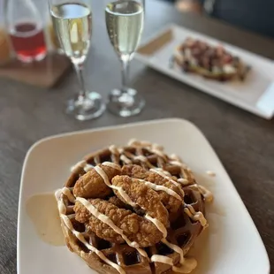 Chicken and waffles