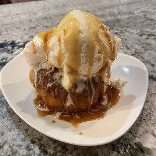 Toffee goodness with ice cream