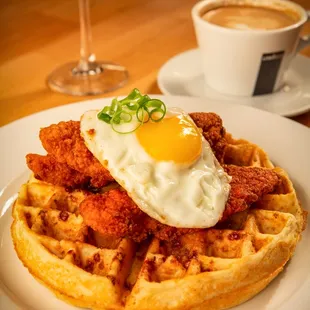 food, waffles