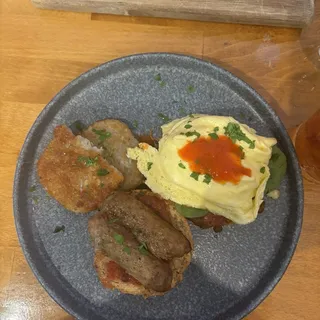 Sausage & Egg Cheddar Biscuit Sandwich