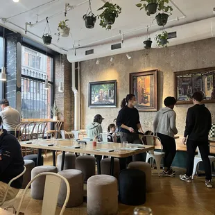 interior, sushi and sashimi