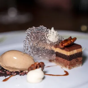 Flavors of Dark Chocolate "Turtle Cake"