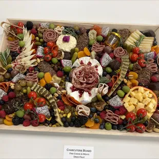 The charcuterie board was a work of art!!