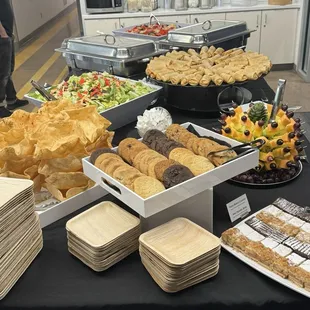 Taco Salad bar (cookies/bars that come with it), southwest egg rolls appetizer and fruit skewer appetizer *with the upgraded equipment*