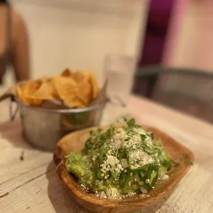 Fresh Made Jalapeno Chips and Guacamole Brunch