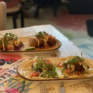 FRIED CHICKEN TACOS B&amp;B BATTERED FISH TACO