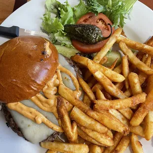 Diablo Burger, absolutely gorgeous presentation and delicious!