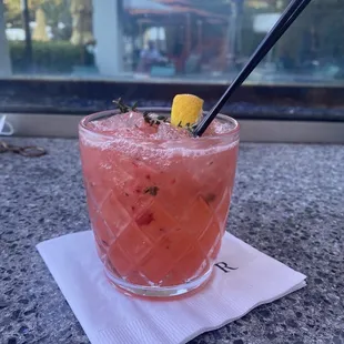 Strawberry Vodka Garden Cocktail!