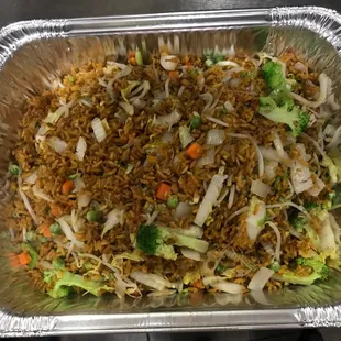 Half Gallon size of vegetable fried rice