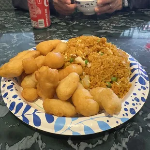 Paper plate served, horrible.