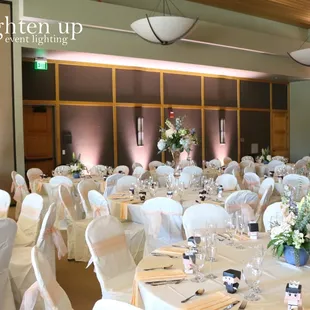 Citrus Heights Community Center Wedding Uplighting | Brighten Up Event Lighting