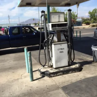 a gas pump at a gas station