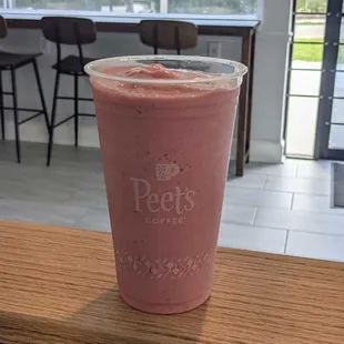 Strawberry banana smoothie.