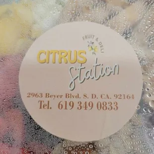 a closeup of a citrus container