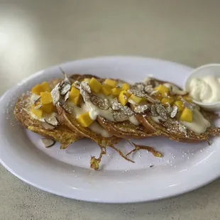 Mango Almond Croissant French Toast. Drizzle has changed a lot and not sweet anymore