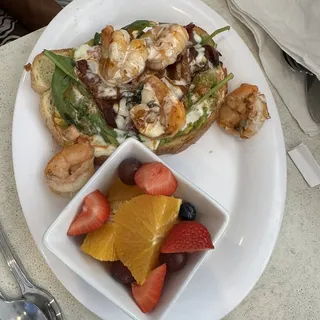 BUFFALO SHRIMP AVO TOAST