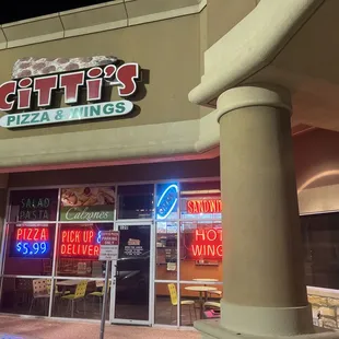 The outside of the entrance area