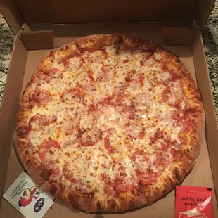 Pepperoni and extra cheese
