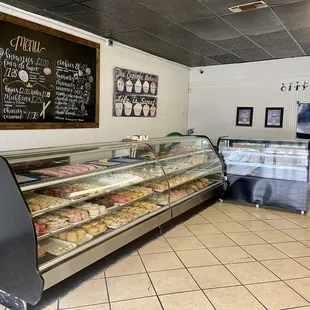 a display of pastries and pastries