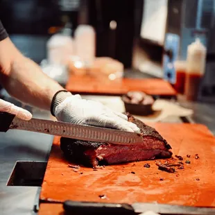 Slow-smoked brisket up to 18 hours